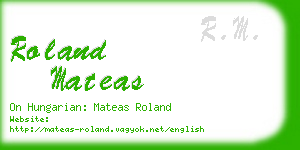 roland mateas business card